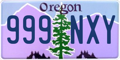 OR license plate 999NXY