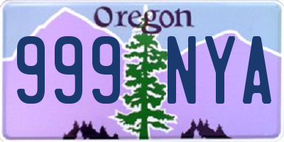 OR license plate 999NYA