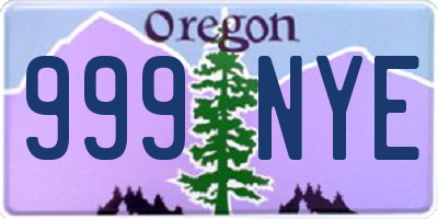 OR license plate 999NYE