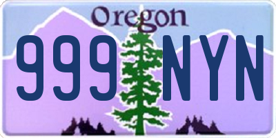 OR license plate 999NYN