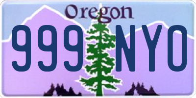 OR license plate 999NYO