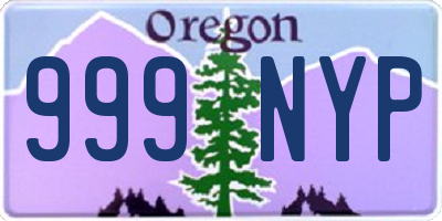 OR license plate 999NYP