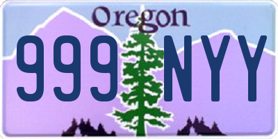 OR license plate 999NYY