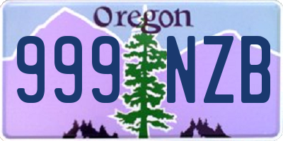 OR license plate 999NZB