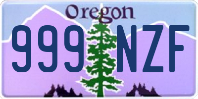 OR license plate 999NZF