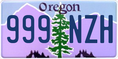 OR license plate 999NZH