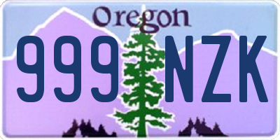 OR license plate 999NZK