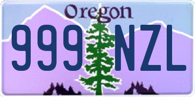 OR license plate 999NZL