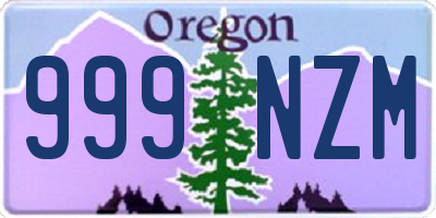 OR license plate 999NZM