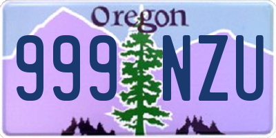 OR license plate 999NZU