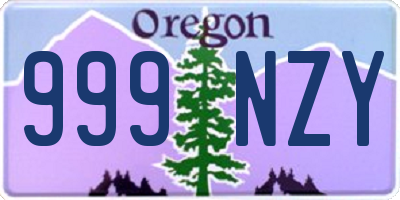 OR license plate 999NZY