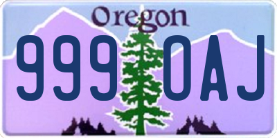 OR license plate 999OAJ