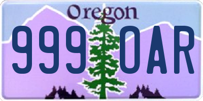 OR license plate 999OAR