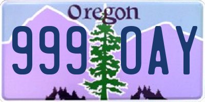 OR license plate 999OAY