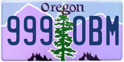 OR license plate 999OBM