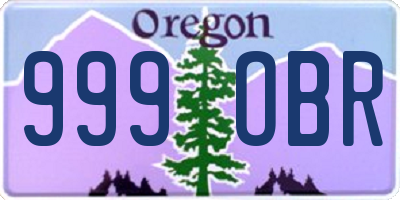 OR license plate 999OBR