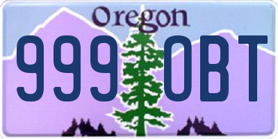 OR license plate 999OBT