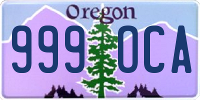 OR license plate 999OCA