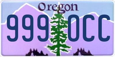 OR license plate 999OCC