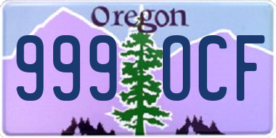 OR license plate 999OCF