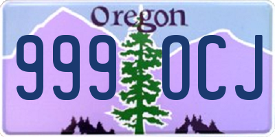 OR license plate 999OCJ