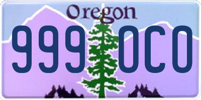 OR license plate 999OCO