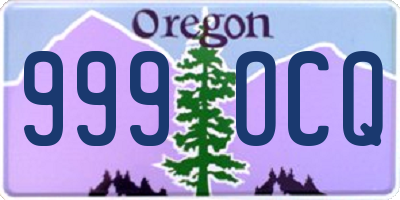 OR license plate 999OCQ