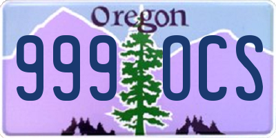 OR license plate 999OCS