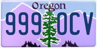 OR license plate 999OCV