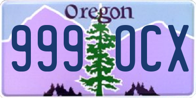 OR license plate 999OCX