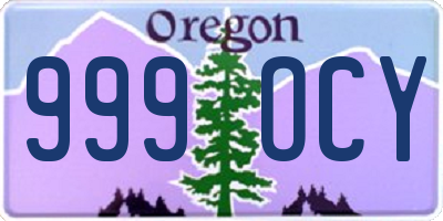 OR license plate 999OCY