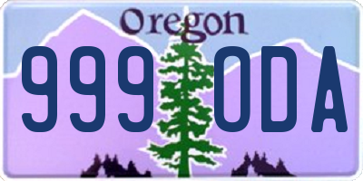 OR license plate 999ODA