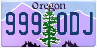 OR license plate 999ODJ