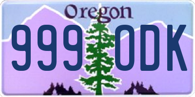 OR license plate 999ODK