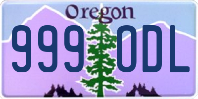 OR license plate 999ODL