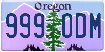 OR license plate 999ODM