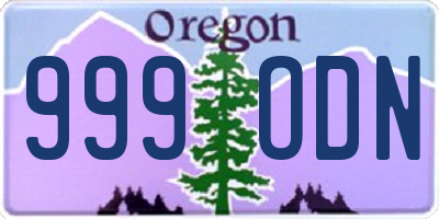 OR license plate 999ODN