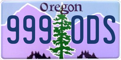OR license plate 999ODS