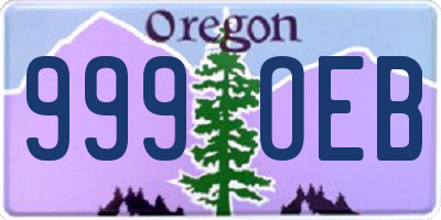 OR license plate 999OEB