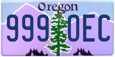 OR license plate 999OEC