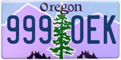 OR license plate 999OEK