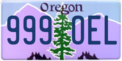 OR license plate 999OEL