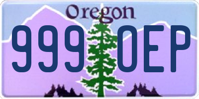 OR license plate 999OEP
