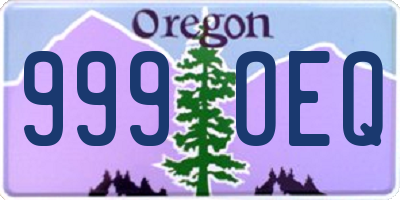 OR license plate 999OEQ