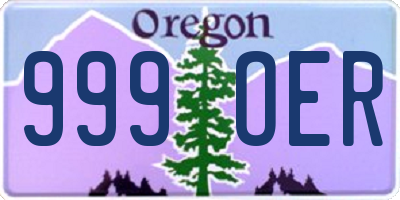 OR license plate 999OER