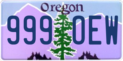 OR license plate 999OEW