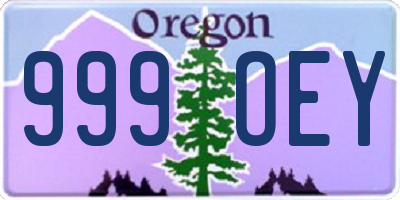 OR license plate 999OEY