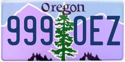 OR license plate 999OEZ