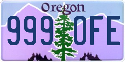 OR license plate 999OFE