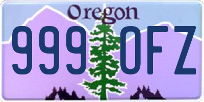 OR license plate 999OFZ